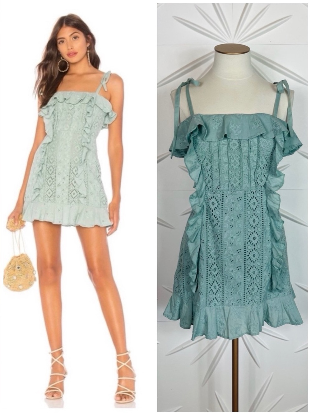 Majorelle Mara Mini Dress in Jade Green